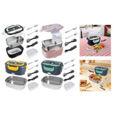 Maxbell Electric Lunch Box Versatile Portable Lunch Container for Outdoor Car Office Black White