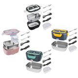 Maxbell Electric Lunch Box Versatile Portable Lunch Container for Outdoor Car Office Black White