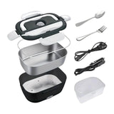 Maxbell Electric Lunch Box Versatile Portable Lunch Container for Outdoor Car Office Black White