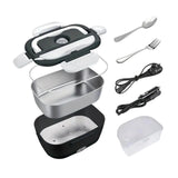 Maxbell Electric Lunch Box Versatile Portable Lunch Container for Outdoor Car Office Black White
