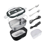 Maxbell Electric Lunch Box Versatile Portable Lunch Container for Outdoor Car Office Black White