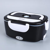Maxbell Electric Lunch Box Versatile Portable Lunch Container for Outdoor Car Office Black White
