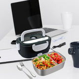 Maxbell Electric Lunch Box Versatile Portable Lunch Container for Outdoor Car Office Black White