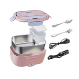 Maxbell Electric Lunch Box Versatile Portable Lunch Container for Outdoor Car Office Pink Gray