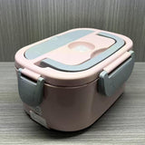 Maxbell Electric Lunch Box Versatile Portable Lunch Container for Outdoor Car Office Pink Gray