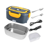 Maxbell Electric Lunch Box Versatile Portable Lunch Container for Outdoor Car Office Gray Yellow
