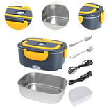 Maxbell Electric Lunch Box Versatile Portable Lunch Container for Outdoor Car Office Gray Yellow