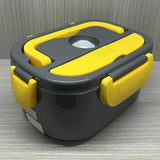 Maxbell Electric Lunch Box Versatile Portable Lunch Container for Outdoor Car Office Gray Yellow