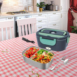 Maxbell Electric Lunch Box Versatile Portable Lunch Container for Outdoor Car Office Gray Green