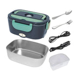 Maxbell Electric Lunch Box Versatile Portable Lunch Container for Outdoor Car Office Gray Green