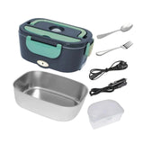 Maxbell Electric Lunch Box Versatile Portable Lunch Container for Outdoor Car Office Gray Green