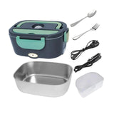 Maxbell Electric Lunch Box Versatile Portable Lunch Container for Outdoor Car Office Gray Green