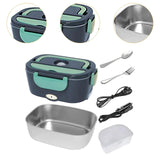 Maxbell Electric Lunch Box Versatile Portable Lunch Container for Outdoor Car Office Gray Green