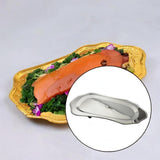 Maxbell Stainless Steel Serving Tray Large Metal for Restaurant Banquet Entertaining Argent