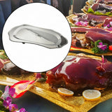 Maxbell Stainless Steel Serving Tray Large Metal for Restaurant Banquet Entertaining Argent