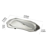 Maxbell Stainless Steel Serving Tray Large Metal for Restaurant Banquet Entertaining Argent
