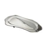 Maxbell Stainless Steel Serving Tray Large Metal for Restaurant Banquet Entertaining Argent