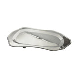 Maxbell Stainless Steel Serving Tray Large Metal for Restaurant Banquet Entertaining Argent