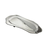 Maxbell Stainless Steel Serving Tray Large Metal for Restaurant Banquet Entertaining Argent