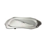 Maxbell Stainless Steel Serving Tray Large Metal for Restaurant Banquet Entertaining Argent