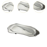 Maxbell Stainless Steel Serving Tray Large Metal for Restaurant Banquet Entertaining Argent