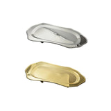 Maxbell Stainless Steel Serving Tray Large Metal for Restaurant Banquet Entertaining Argent