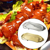 Maxbell Stainless Steel Serving Tray Large Metal for Restaurant Banquet Entertaining Argent