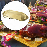 Maxbell Stainless Steel Serving Tray Large Metal for Restaurant Banquet Entertaining Gold