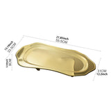 Maxbell Stainless Steel Serving Tray Large Metal for Restaurant Banquet Entertaining Gold