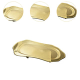 Maxbell Stainless Steel Serving Tray Large Metal for Restaurant Banquet Entertaining Gold