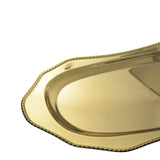 Maxbell Stainless Steel Serving Tray Large Metal for Restaurant Banquet Entertaining Gold