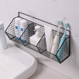 Maxbell Grid Storage Baskets Wall Mount Metal Wire Basket for Kitchen Laundry Pantry 3 Grids