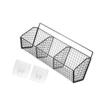 Maxbell Grid Storage Baskets Wall Mount Metal Wire Basket for Kitchen Laundry Pantry 3 Grids