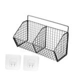 Maxbell Grid Storage Baskets Wall Mount Metal Wire Basket for Kitchen Laundry Pantry 2 Grids