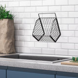 Maxbell Grid Storage Baskets Wall Mount Metal Wire Basket for Kitchen Laundry Pantry 1 Grid