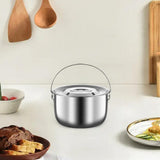 Maxbell Cooking Pot Multipurpose Soup Pot Camping Pot for Cooking Commercial Camping 3.0L