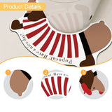 Maxbell Bath Mat Toilet Rug Home Kitchen Nonslip Patio Bathroom Rug Red White