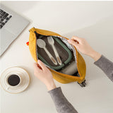 Maxbell Insulated Lunch Box Leakproof Food Storage Handbag for Hiking Outdoor Travel Yellow
