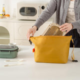 Maxbell Insulated Lunch Box Leakproof Food Storage Handbag for Hiking Outdoor Travel Yellow