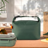 Maxbell Insulated Lunch Box Leakproof Food Storage Handbag for Hiking Outdoor Travel Green