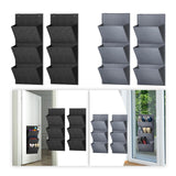 Maxbell 2 Pieces over The Door Shoe Organizer Deep Pockets Door Shoe Rack for Towels black