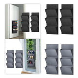 Maxbell 2 Pieces over The Door Shoe Organizer Deep Pockets Door Shoe Rack for Towels black