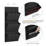 Maxbell 2 Pieces over The Door Shoe Organizer Deep Pockets Door Shoe Rack for Towels black