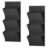 Maxbell 2 Pieces over The Door Shoe Organizer Deep Pockets Door Shoe Rack for Towels black