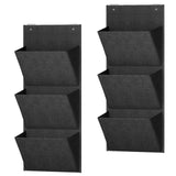 Maxbell 2 Pieces over The Door Shoe Organizer Deep Pockets Door Shoe Rack for Towels black