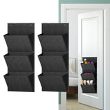 Maxbell 2 Pieces over The Door Shoe Organizer Deep Pockets Door Shoe Rack for Towels black