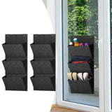 Maxbell 2 Pieces over The Door Shoe Organizer Deep Pockets Door Shoe Rack for Towels black