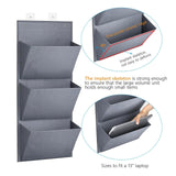 Maxbell 2 Pieces over The Door Shoe Organizer Deep Pockets Door Shoe Rack for Towels gray