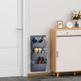 Maxbell 2 Pieces over The Door Shoe Organizer Deep Pockets Door Shoe Rack for Towels gray