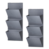 Maxbell 2 Pieces over The Door Shoe Organizer Deep Pockets Door Shoe Rack for Towels gray
